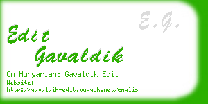 edit gavaldik business card